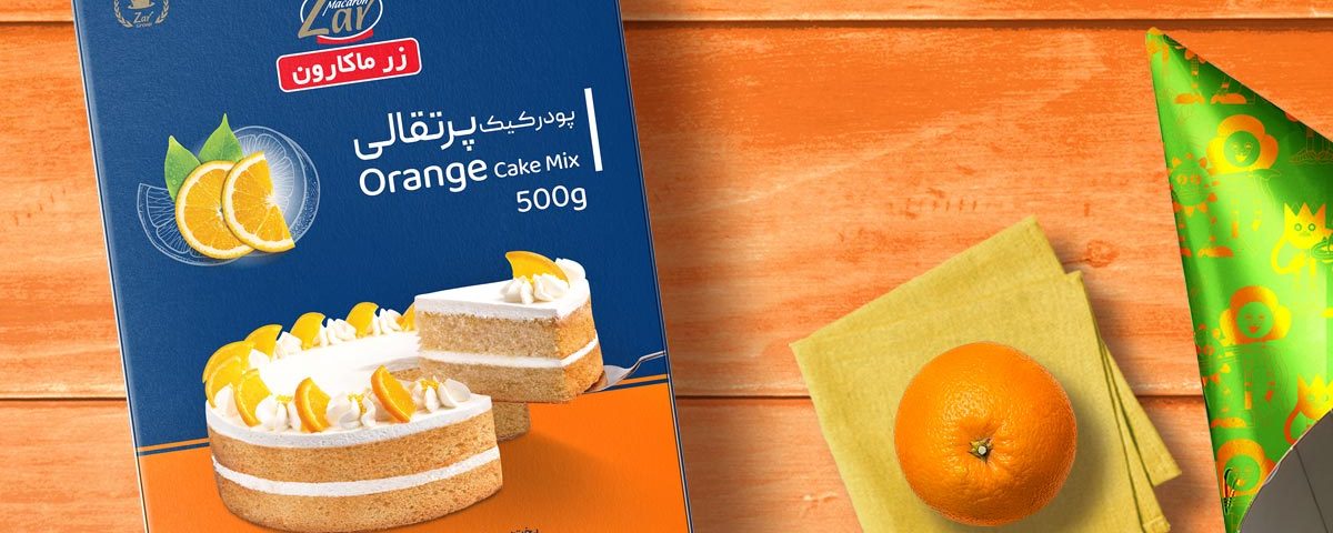 پودر کیک پرتقالی زر ماکارون