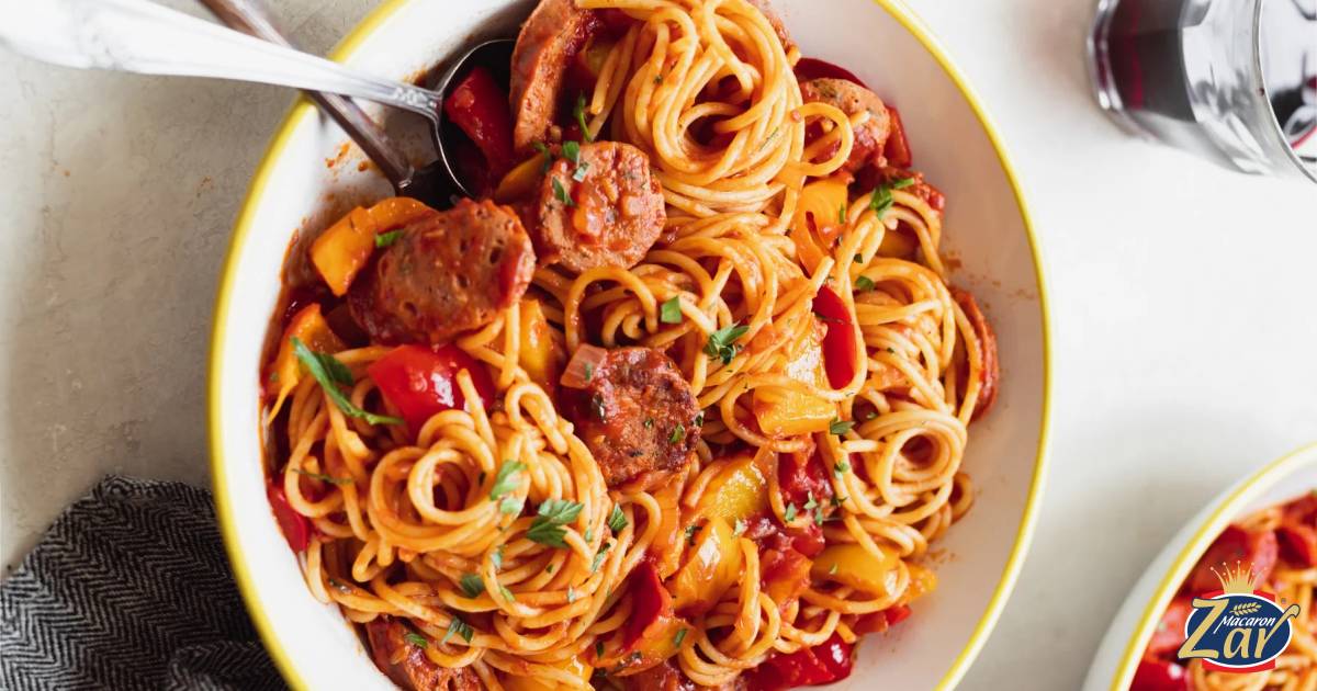 پاستا با سوسیس