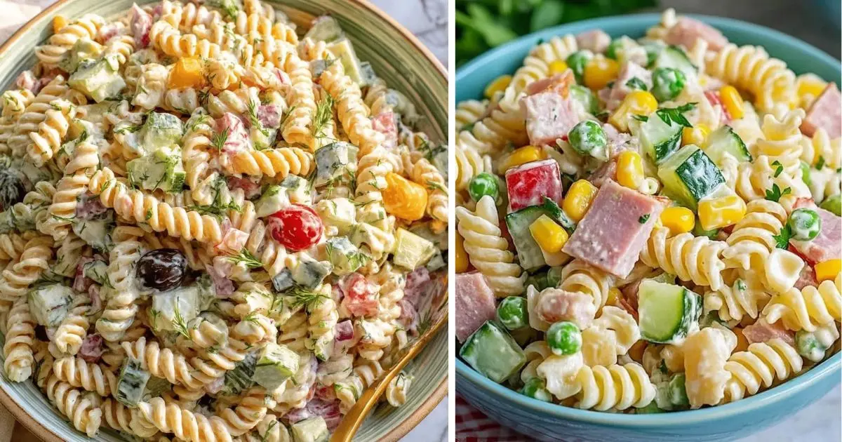 سالاد ماکارونی با پاستا فوسیلی