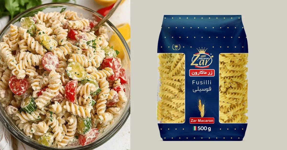 سالاد ماکارونی با پاستا فوسیلی