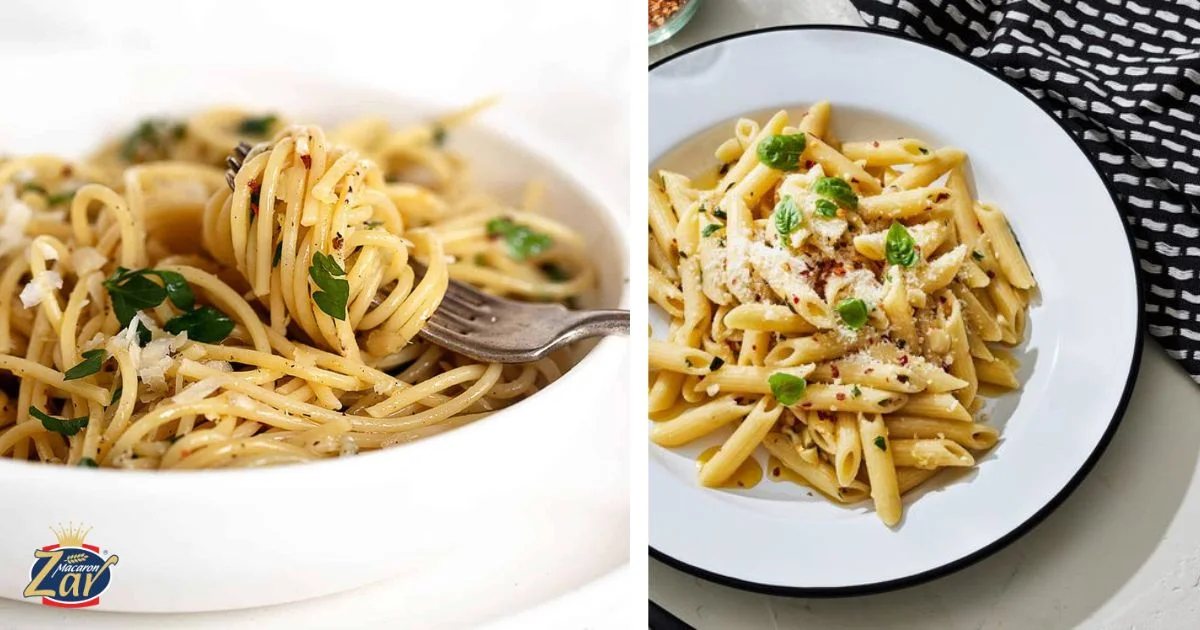 پاستای سیر و روغن زیتون