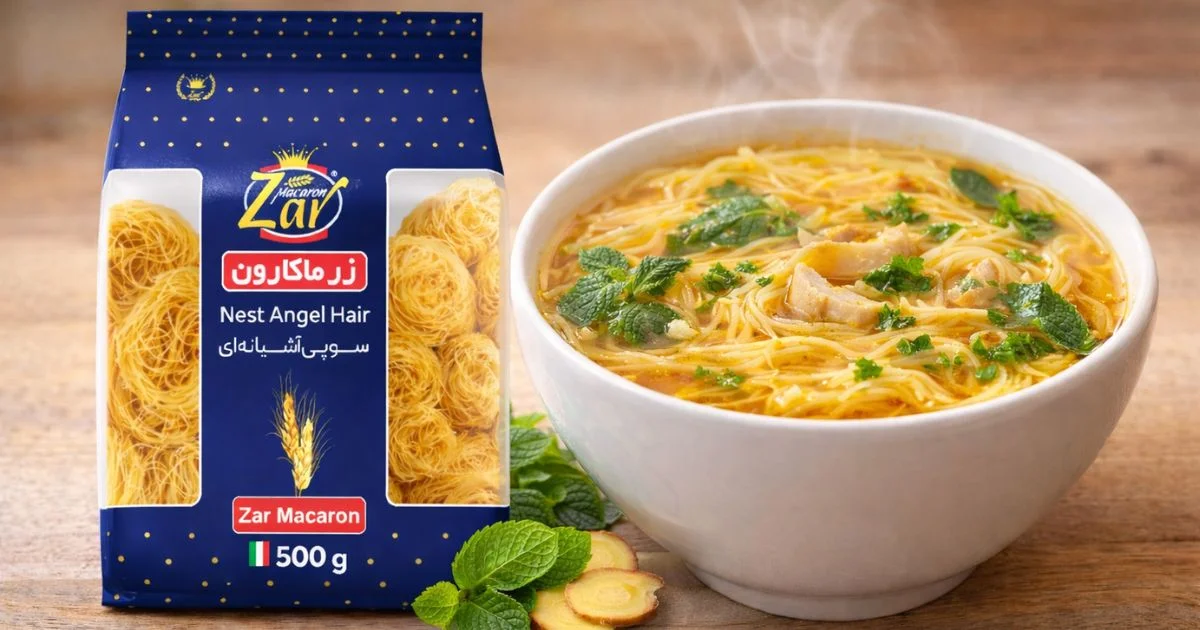 سوپ رشته زنجبیل و نعنا