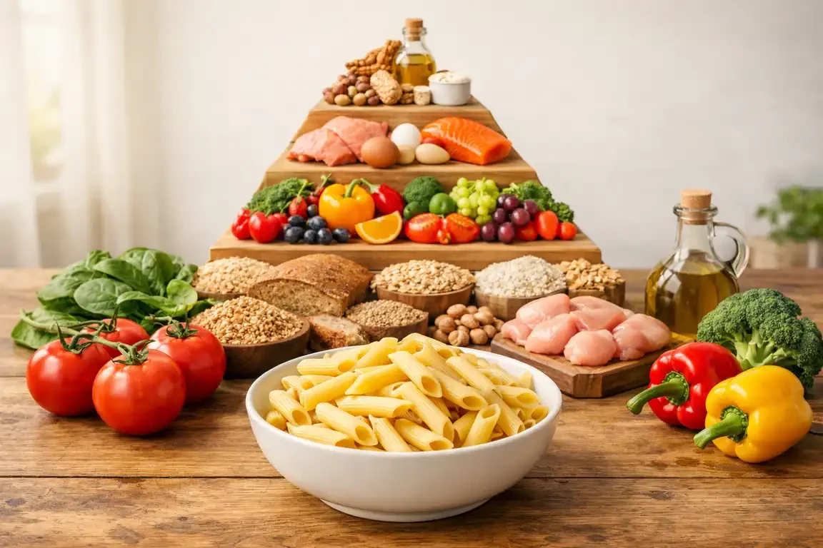 جایگاه پاستا در هرم غذایی