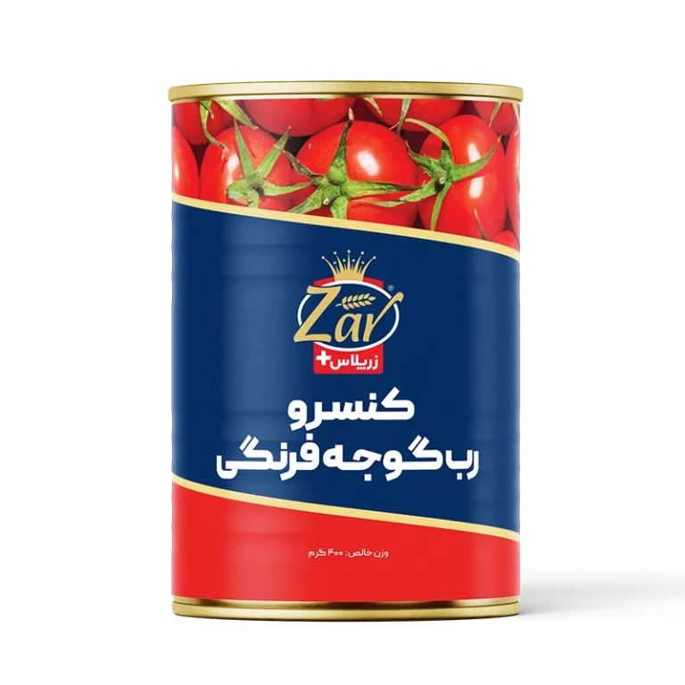 رب گوجه ۴۰۰ گرمی زرپلاس