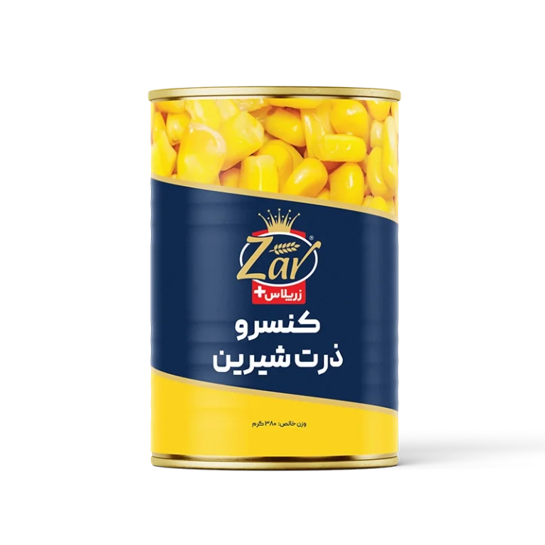 کنسرو ذرت شیرین زرپلاس