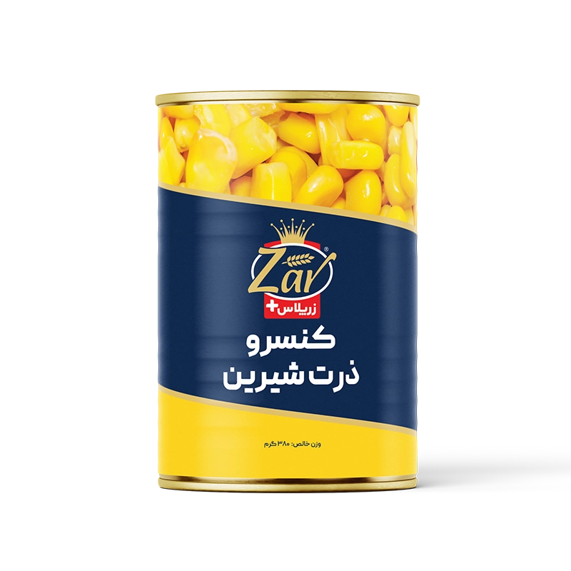 کنسرو ذرت شیرین زرپلاس