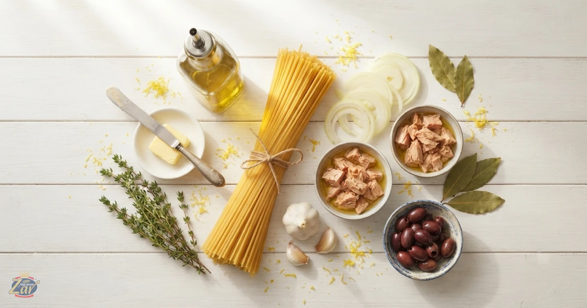 مواد لازم برای تهیه اسپاگتی فرانسوی